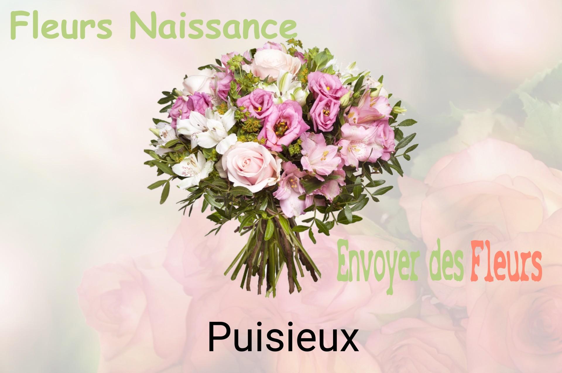Bouquet de fleurs de naissance livré à Puisieux