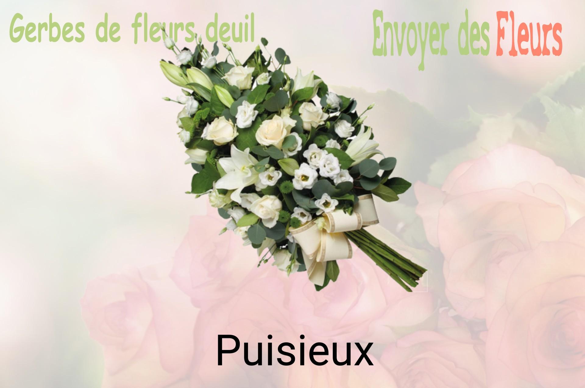 Gerbe de fleurs de deuil livrée à Puisieux